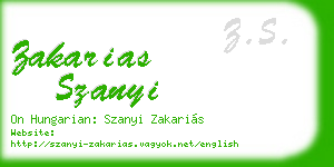 zakarias szanyi business card